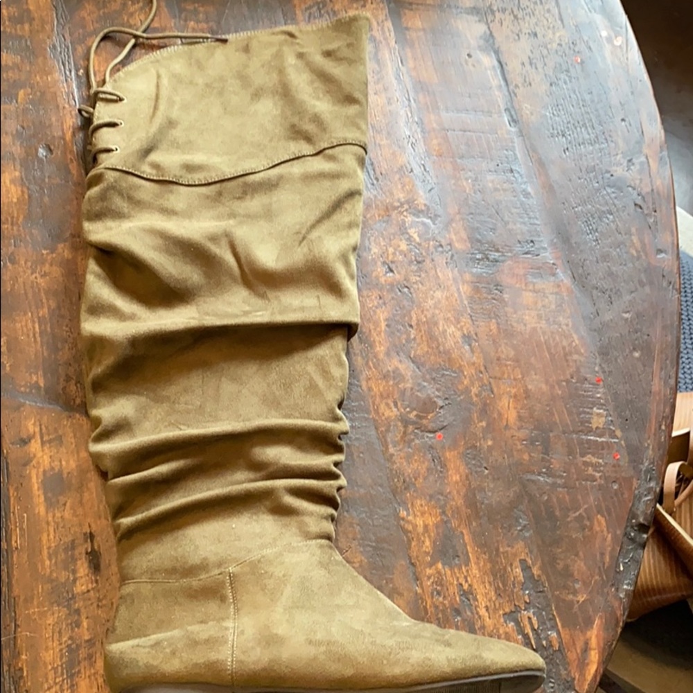 Like NEW knee high olive boots